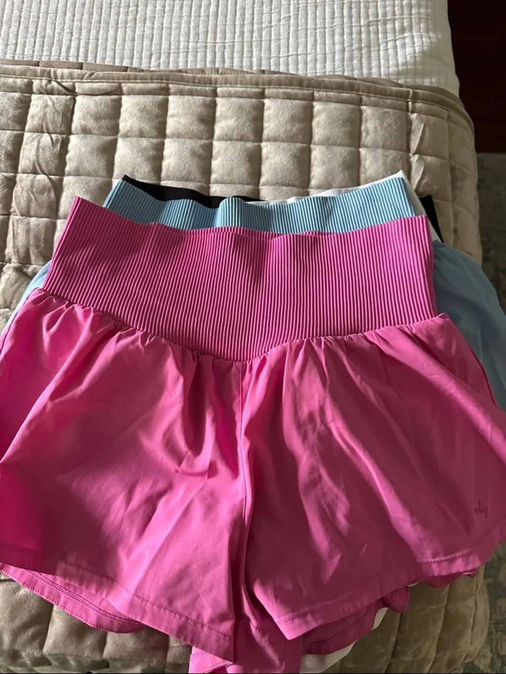 Joy Lab Assorted Active Shorts - Pink, Yellow, Blue, White, Black. Like new. - Picture 6 of 7